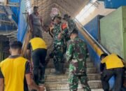 Sambut Hari Bhayangkara Ke- 79; Polres Pangkep dan Kodim 1421 Pangkep Gelar Bakti Sosial di Pasar Sentral Pangkajene