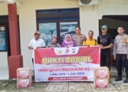 Peduli Masyarakat, Polsek Mandalle Salurkan Bantuan Sosial Sambut Hari Bhayangkara ke-79