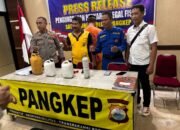 Polres Pangkep Tangkap Nelayan Pemilik Bom Ikan di Perairan Pulau Pandangan