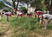 POLRES PANGKEP GELAR JUMAT BERSIH DI LAPANGAN CITRA MAS DALAM RANGKA HARI BHAYANGKARA KE-79