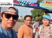 Kehadiran Personil Polsek Pangkajene Jamin Keamanan Kejurnas Motorprix SSCP Kapolres Cup 2025 di Sirkuit Mallombassang