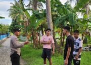 Bhabinkamtibmas Polsek Liukang Tangaya Aiptu ZAINAL melaksanakan giat sambang  himbau Kamtibmas di desa binaan