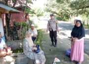 Tingkatkan Sambang diwilayah binaan , Bhabinkamtibmas sampaikan himbauan Kamtibmas 