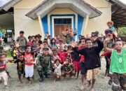*Satgas Yonif 131/Brajasakti Berbagi Makan Bergizi Sehat di Kampung Skofrow Perbatasan Papua*