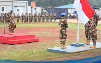 *Satgas Kizi TNI Konga XX-V MONUSCO Laksanakan Upacara Tanggal 17 Juli 2025 di Daerah Misi*