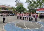 GIAT OLAHRAGA MANDIRI DAN KURVEI, POLRES PANGKEP GELAR APEL PAGI DILANJUTKAN BAKTI LINGKUNGAN DI TK KEMALA BHAYANGKARI