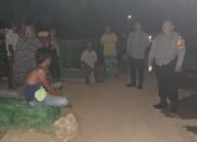 Jaga Kondusifitas, Personil Polsek Ma’rang Sisir Pemukiman Warga Desa Punranga pada Malam Hari