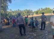 Polsek Liukang Tangaya Amankan Turnamen Sepak Bola HUT RI ke-80 di Pulau Sapuka