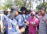 Kapolres dan Ketua Bhayangkari Pangkep Beri Motivasi dan Dukungan Kesehatan untuk Paskibraka 2025