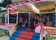 Kapolsek Tondong Tallasa Pimpin Upacara Penurunan Bendera HUT RI ke-80