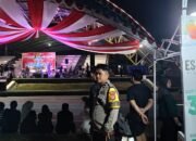Bhabinkamtibmas Polsek Pangkajene Amankan Konser Kolaborasi Kemerdekaan Musisi Pangkep