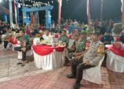 Bhabinkamtibmas Polsek Pangkajene Hadiri Malam Ramah Tamah HUT RI ke-80 di Kelurahan Sibatua