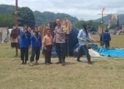 Bhabinkamtibmas Polsek Minasatene Memantau Giat Perkemahan Kemerdekaan Pramuka Kwartir Ranting Minasatene