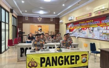 Polres Pangkep Ikuti Vicon Sosialisasi Grand Strategy Polri 2025–2045