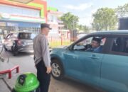 Personil Polsek Pangkajene Laksanakan Patroli Pantau SPBU 74.906.16 Sultan Hasanuddin Pangkajene.