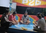 Bhabinkamtibmas Polsek Pangkajene Laksanakan patroli dialogis dan Sambang Poskamling.