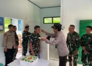 Wakapolsek Ma’rang IPTU Bahtiar Pimpin Kunjungan ke Koramil 1421-05 Ma’rang, Rayakan Dirgahayu TNI ke-80
