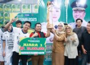 Bupati Barru Andi Ina Tutup Turnamen Futsal PEPABRI Championship 2025, Kelurahan Lalolang Raih Juara Pertama