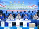 Kapolda Sulsel Pimpin Press Conference Pengungkapan Tindak Pidana Destructive Fishing dan Satwa Dilindungi
