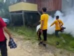 Bhabinkamtibmas dan PKM Bonto Perak Lakukan Fogging di Bulu-Bulu untuk Cegah DBD dan Jaga Kamtibmas