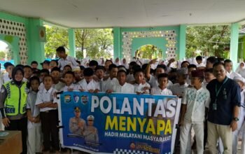 Polantas Menyapa, Satlantas Polres Pangkep Edukasi Pelajar SMP 1 Tonasa dalam Ops Keselamatan Pallawa 2026