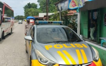 Polsek Mandalle Gelar Patroli Siang Hari Untuk Jaga Kamtibmas