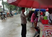 Patroli Kanit Samapta Polsek Pangkajene guna menghimbau warga agar bersama sama memelihara kamtibmas