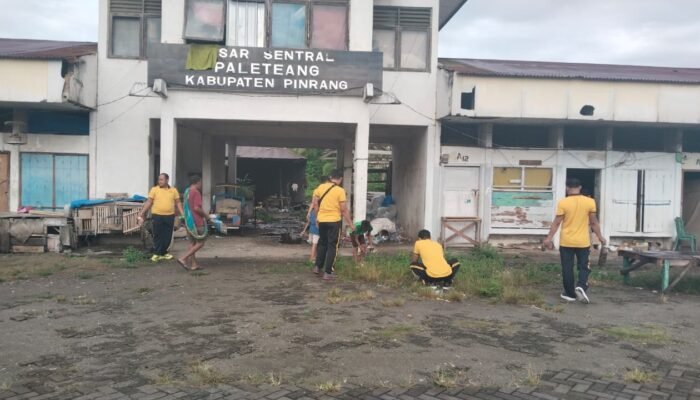 Kompol Yusuf Badu Pimpin Aksi Bersih bersih Polres Pinrang