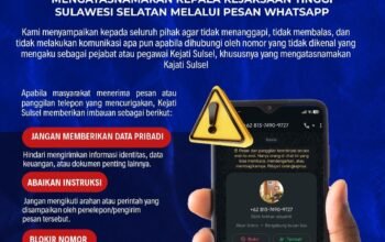 Awas “Deepfake” Nama Kajati Sulsel Dicatut Penipu Berbasis AI