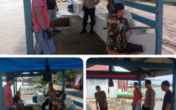 Patroli Kanit Samapta Polsek Pangkajene guna menghimbau warga agar bersama sama memelihara kamtibmas