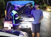 Cegah Laka dan Gangguan Kamtibmas, Sat Lantas Polres Pangkep Gelar Patroli Blue Light di Poros Makassar–Pare