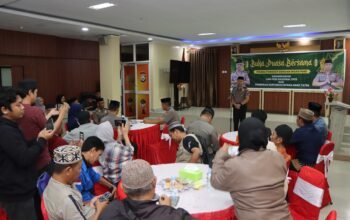 Polres Pangkep Gelar Buka Puasa Bersama Insan Pers, Peringati Hari Pers Nasional dan Santuni Anak Yatim
