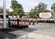 Polres Pangkep Gelar Upacara Laporan Kenaikan Pangkat Pengabdian Personel