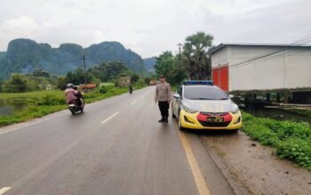 Patroli Back Bone Polsek Balocci Antisipasi Balapan Liar di Jalan Poros Tonasa – Quari