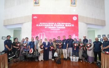 PT Semen Tonasa Lepas 60 Karyawan Purna Bakti Periode Februari–Desember 2026, Apresiasi Dedikasi Puluhan Tahun Pengabdian