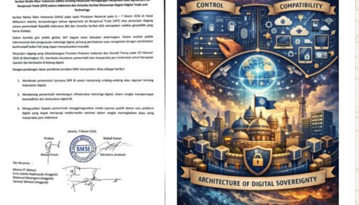 SMSI Ingatkan Pemerintah Jaga Kedaulatan Digital Terkait Perjanjian Dagang RI–AS