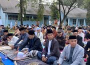 Kapolsek Tondong Tallasa Bersama Personel Gabungan Amankan Sholat Idul Fitri 1447 H di Lapangan SMA 8 Bantimurung