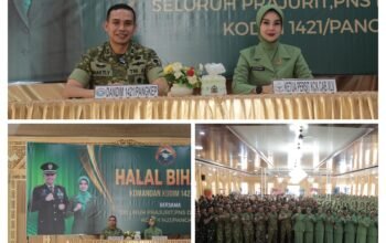 Dandim 1421/Pangkep Pimpin Halal Bihalal, Tekankan Profesionalisme dan Bijak Bermedia Sosial