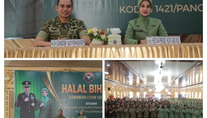 Dandim 1421/Pangkep Pimpin Halal Bihalal, Tekankan Profesionalisme dan Bijak Bermedia Sosial