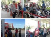 Kanit Samapta Polsek Pangkajene Awasi SPBU, Antisipasi Kemacetan Akibat Isu Kenaikan BBM