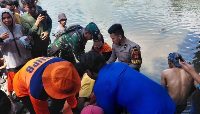 Respons Cepat Polres Pangkep, Evakuasi Korban Tenggelam di Sungai Kalibone