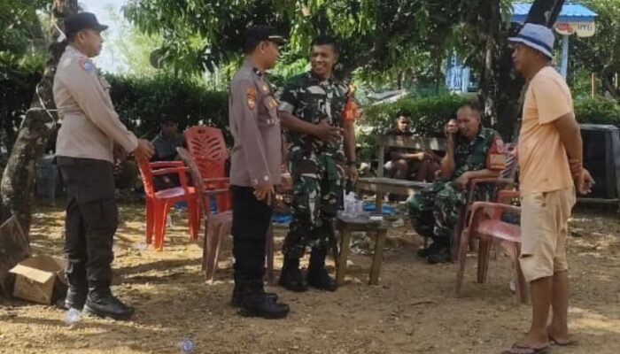 Jaga Kondusifitas Wilayah, Polsek Ma’rang dan Koramil 1421-05 Gelar Patroli Bersama