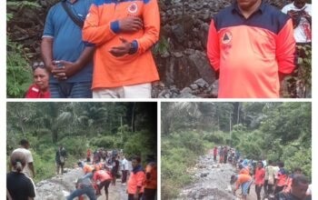 BPBD Sikka Bersama Warga Gotong Royong Pulihkan Akses Jalan Pasca Banjir dan Longsor di Kecamatan Paga