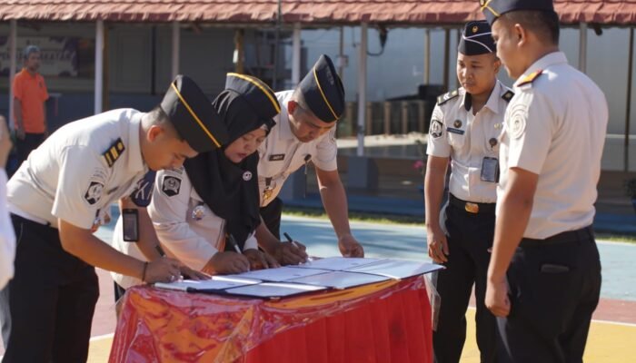 Jaga Integritas, Rutan Pinrang Gelar Apel Ikrar Bebas Narkoba dan Handphone