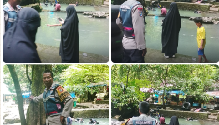 Bhabinkamtibmas Polsek Minasatene Pantau Keamanan dan Sambangi Pengunjung Wisata Leang Londrong