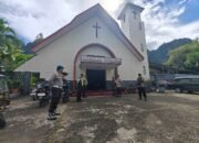 Wakapolsek Balocci Pimpin Pengamanan Ibadah Hari Kenaikan Yesus Kristus di Gereja Pouk Tonasa 1