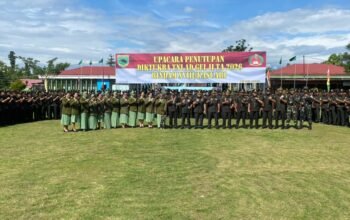 Danrindam XVIII/Kasuari Tutup Pendidikan Diktukba TNI AD Gel II TA 2026 : 153 Prajurit Resmi Sandang Pangkat Sersan Dua