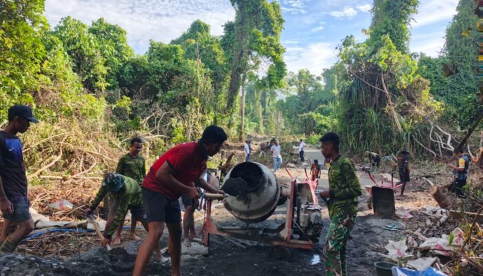 Progres Pengecoran Jalan TMMD Ke-128 Capai 85 Persen ‎