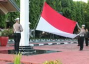 Peringati Harkitnas ke-118, Polda Sulsel Gelar Upacara Pengibaran Bendera Merah Putih