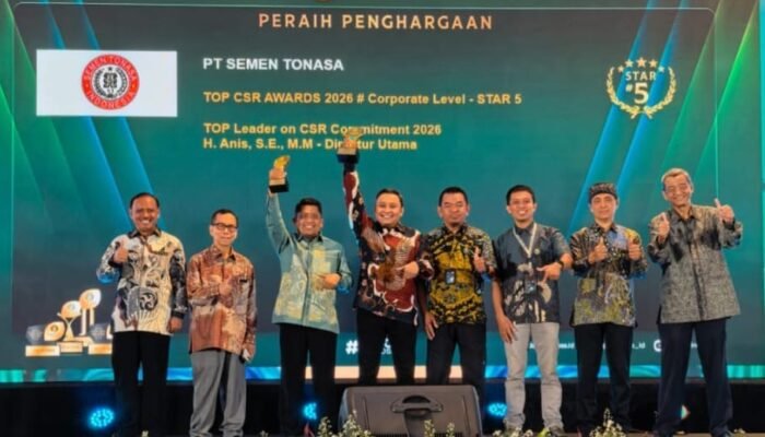 PT Semen Tonasa Raih Top CSR Award 2026, Kategori Star 5